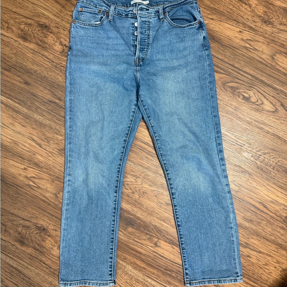 Levi's wedgie straight Blue Denim Jeans size 31 - Picture 3 of 5
